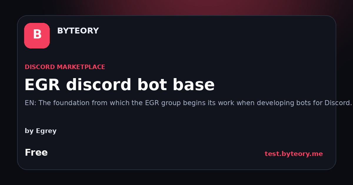 Social preview for EGR discord bot base